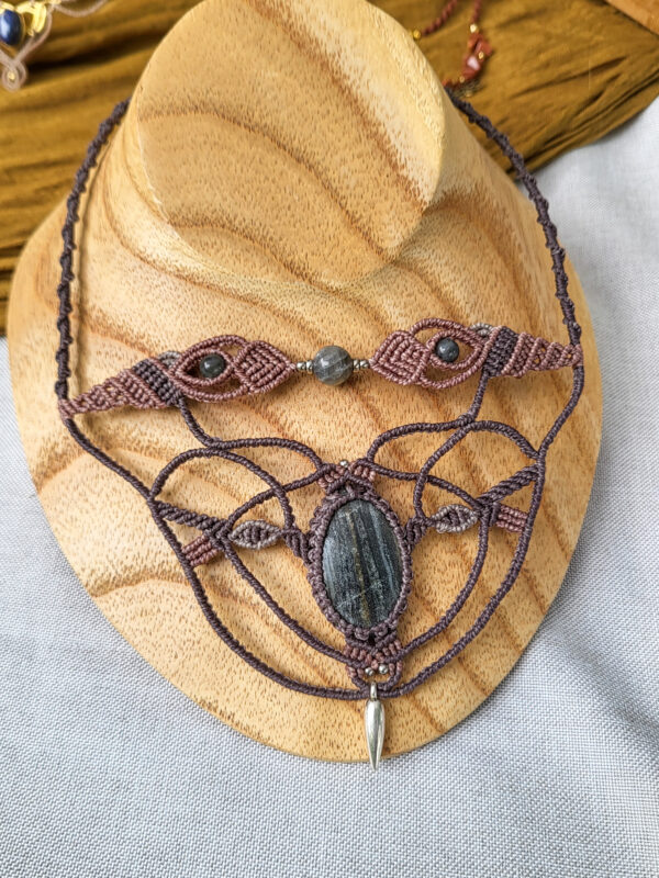 Collier jaspe zèbre et labradorite