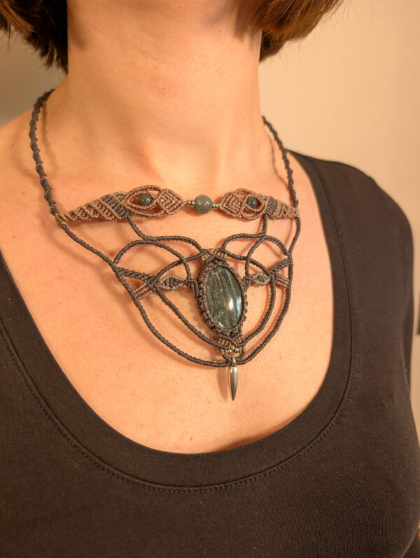 Collier jaspe zèbre et labradorite – Image 2